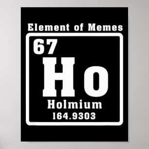 Poster Six Seven 6 7 Mème de nombre drôle