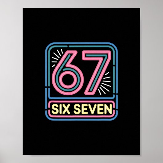 Poster Six Seven 6 7 Mème Drôle (Devant)