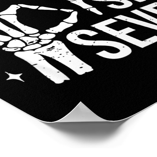 Poster Six Seven 6 7 Meme Funny Skeleton Hands Sign Let's (Coin)