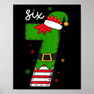Poster Six Seven 6 7 Mème Santa Noël Xmas Nombre 67
