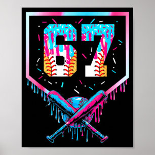 Poster Six Seven Baseball Glace Dégoulinante Cool 67 Géné