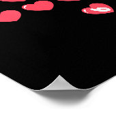 Poster Six Seven Black Cat Knocking Off Hearts Funny 67 V (Coin)