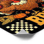 Poster Six Seven Bruh 6 7 Mème Dinde de Thanksgiving Garç (Coin)