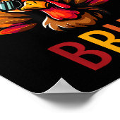 Poster Six Seven Bruh 6 7 Mème Dinde de Thanksgiving Garç (Coin)