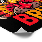 Poster Six Seven Bruh 6 7 Mème Dinde Thanksgiving Garçon (Coin)