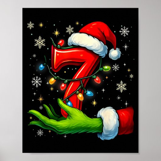 Poster Six Seven Funny Christmas Meme Couple Matching  (Devant)