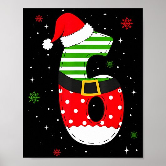 Poster Six Seven Matching 67 Christmas Santa Hat Meme Gen (Devant)