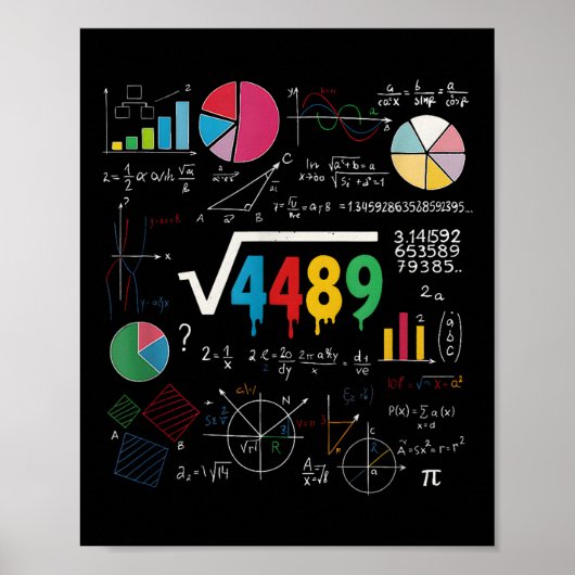 Poster Six Seven Math Teacher 67 Meme Square Root 4489 Sl (Devant)