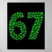 Poster Six Seven Meme 67 St Patrick's Day Shamrocks Men W (Devant)