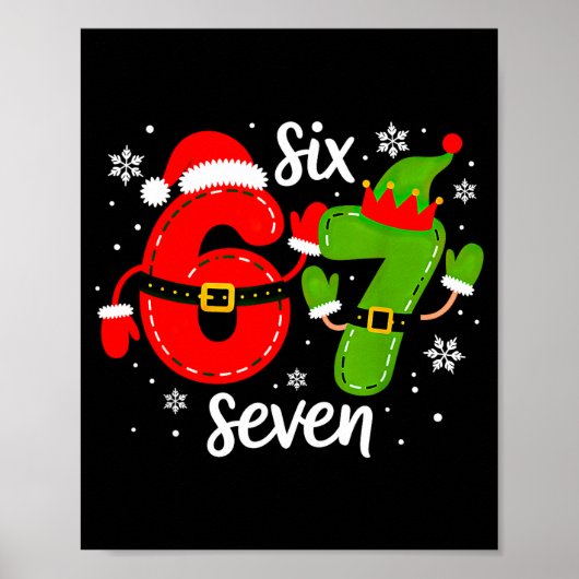 Poster Six Seven Meme Christmas 67 Xmas  (Devant)