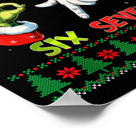 Poster Six Seven Skeleton Meme Christmas Ugly Sweater 67  (Coin)