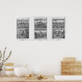 Poster Six statues royales détruites à Paris (Cuisine)