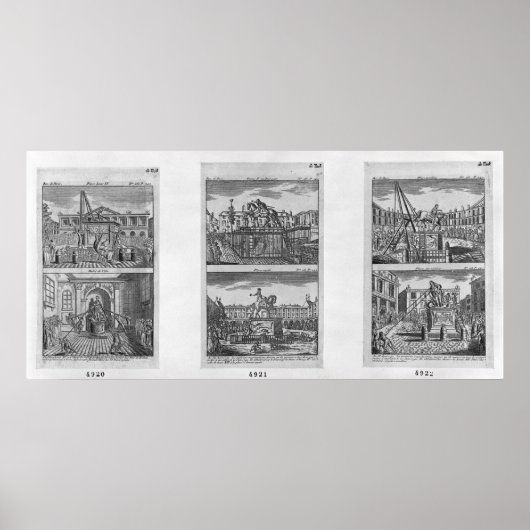 Poster Six statues royales détruites à Paris (Devant)