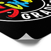 Poster Sixième Année Retour À L'École Garçons Filles Ense (Coin)