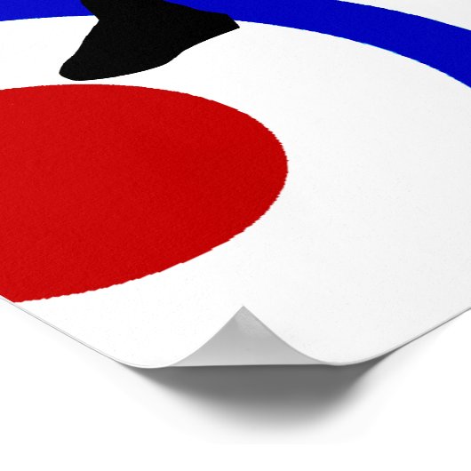 Poster Sixties Mod scooter garçon sur des cercles rétro (Coin)