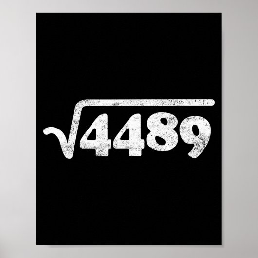 Poster Sixty Seven 67 Meme Square Root 4489 Slang Math Te (Devant)