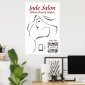 Poster Sjabloon Hair Salon (Thuiskantoor)