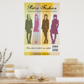 Poster Sjabloon Retro Mode (Keuken)