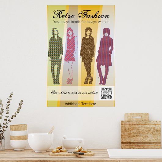 Poster Sjabloon Retro Mode (Keuken)