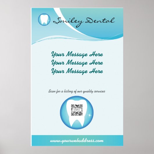 Poster Sjabloon tandheelkunde (Voorkant)