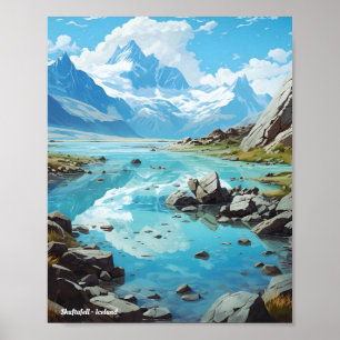 Poster Skaftafell Vintage voyage Islande