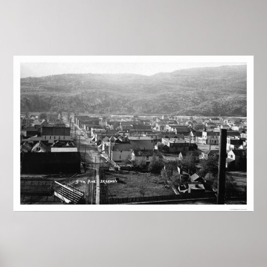 Poster Skagway, Alaska Birdseye 1915 (Devant)