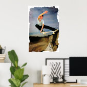 Poster Skate sur le mur (Bureau à domicile)