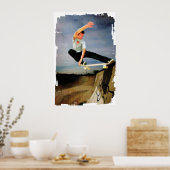 Poster Skate sur le mur (Cuisine)