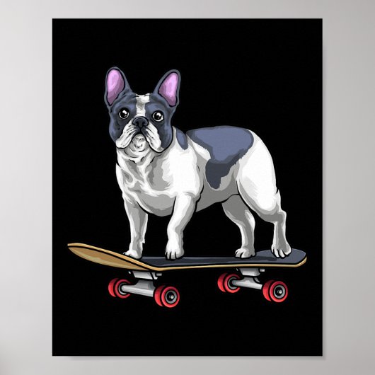 Poster Skateboard Bulldog (Devant)