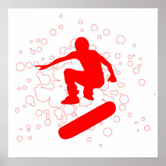 Poster skateboard : bulles :