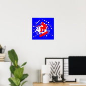 Poster skateboard : bulles : (Bureau à domicile)
