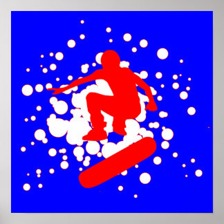 Poster skateboard : bulles :