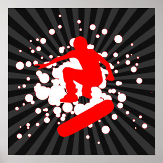 Poster skateboard : bulles :