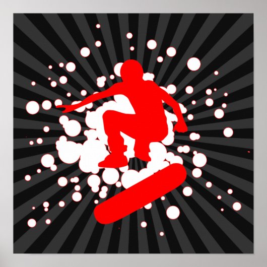 Poster skateboard : bulles : (Devant)