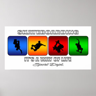 Poster Skateboard cool C'Est Un Mode De Vie