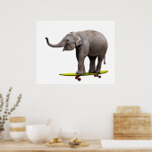 Poster Skateboard éléphant (Cuisine)