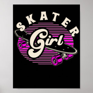 Poster Skateboarder Skater Girl Skateboard