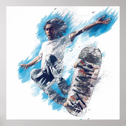 Poster Skateboardeur (Devant)