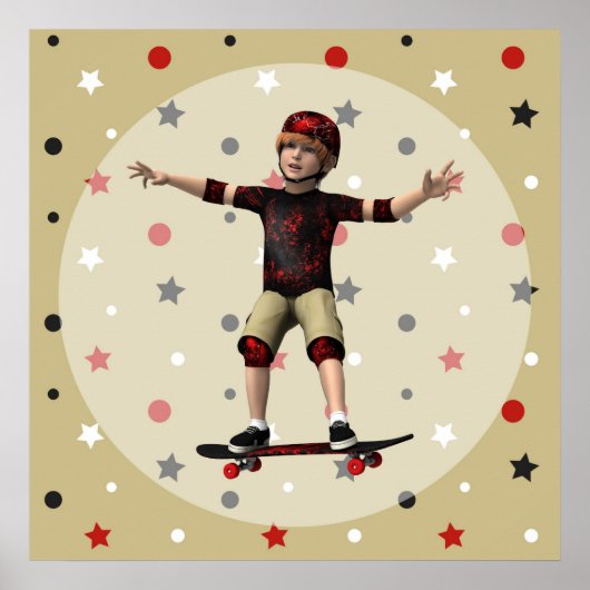 Poster Skateboardeur (Devant)