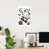 Poster Skateboarding Ghost Halloween (Bureau à domicile)