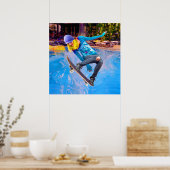 Poster Skateboarding on Water (Cuisine)
