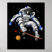 Poster Skateboarding pour l'astronaute spatial (Devant)