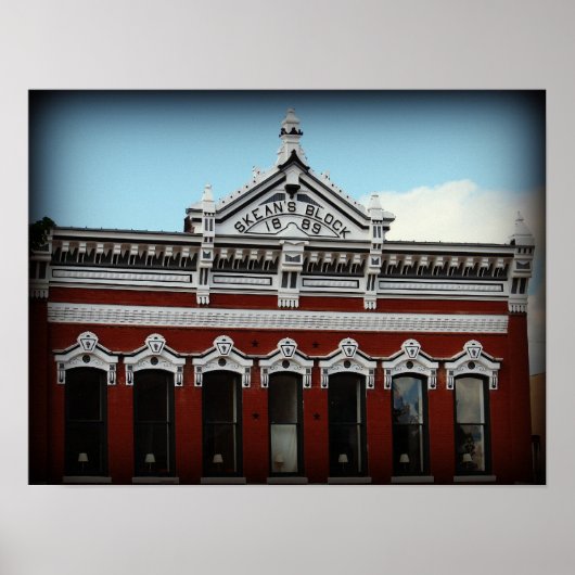 Poster Skean's Block 1889 Albia, Iowa (Devant)