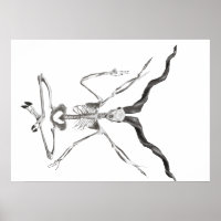 Poster Skeletal Baphomet