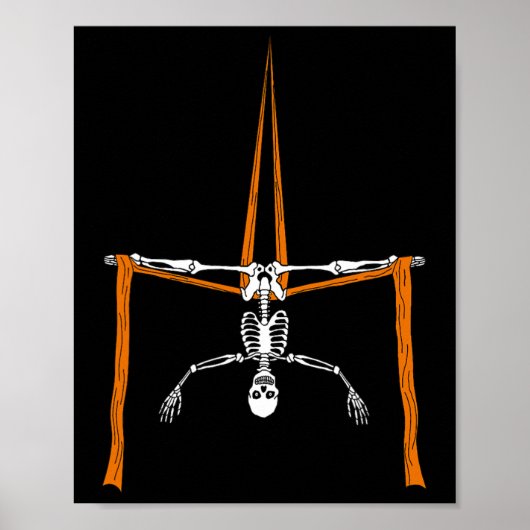 Poster Skeleton Aerialist - Halloween Aerial Silks Circus (Devant)