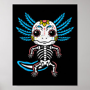 Poster Skeleton Axolotl Halloween Costume garçons Ados fi