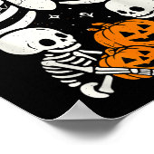 Poster Skeleton Baby Twins Halloween Grossesse Annonce (Coin)