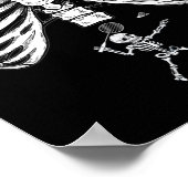 Poster Skeleton Badminton Grossesse Halloween Smash Shutt (Coin)