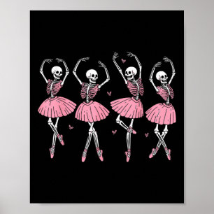 Poster Skeleton Ballerinas Ballet Dance mignonne Fille Ha