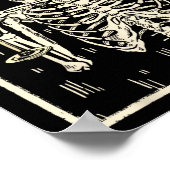 Poster Skeleton Boire Martini Tail Retro Halloween Cos (Coin)